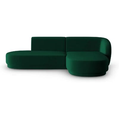 CXL - 4-Sitzer Ecksofa rechts - Flaschengrün - Velvet - Sofa - Publicité CXL - 4-Sitzer Ecksofa rechts - Flaschengrün - Velvet - Sofa - Publicité
