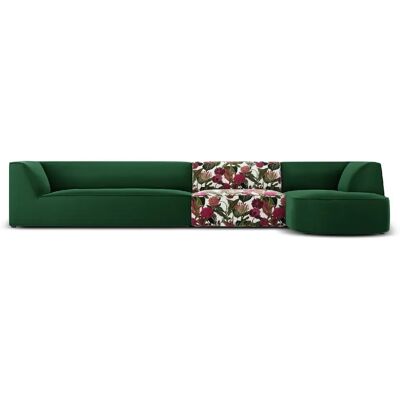 CXL by Christian Lacroix Canapé d'angle droit "Charles" 5 places en velours motif de rose de jardin,vert - Publicité CXL by Christian Lacroix Canapé d'angle droit "Charles" 5 places en velours motif de rose de jardin,vert - Publicité