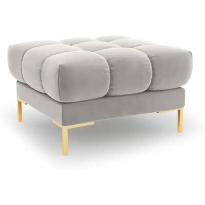 Cosmopolitan design Pouf Bali en velours - Argent - Publicité Cosmopolitan design Pouf Bali en velours - Argent - Publicité
