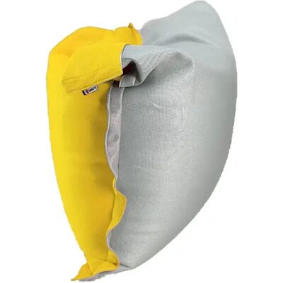 SHELTO Pouf Géant Tissu Mesh3D Bicolore Gris Cloud/Jaune - 125 x 175 cm - Polyester - Flott - Publicité SHELTO Pouf Géant Tissu Mesh3D Bicolore Gris Cloud/Jaune - 125 x 175 cm - Polyester - Flott - Publicité