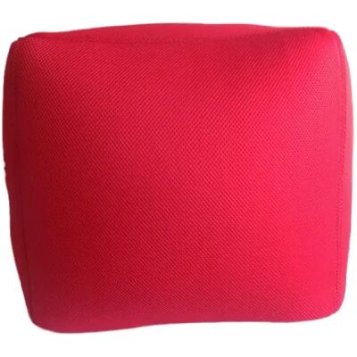 Shelto Pouf cube en tissu - Rouge - Publicité Shelto Pouf cube en tissu - Rouge - Publicité