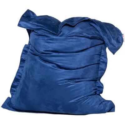 SHELTO Pouf Sceno Bleu Velours - 100 x 130 cm - Polyester - Intérieur/Extérieur - Housse La - Publicité SHELTO Pouf Sceno Bleu Velours - 100 x 130 cm - Polyester - Intérieur/Extérieur - Housse La - Publicité