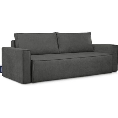 Konsimo Canapé droit 3 places - Gris - Publicité Konsimo Canapé droit 3 places - Gris - Publicité