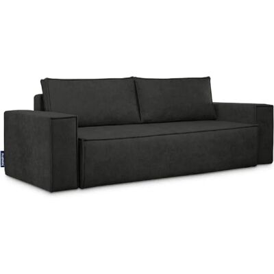 Konsimo Canapé droit 3 places - Anthracite - Publicité Konsimo Canapé droit 3 places - Anthracite - Publicité