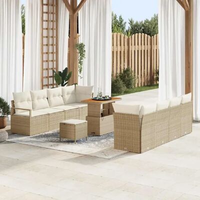 vidaXL Ensemble de canapé de jardin Beige et crème 90 x 55 x 71 cm - Publicité vidaXL Ensemble de canapé de jardin Beige et crème 90 x 55 x 71 cm - Publicité