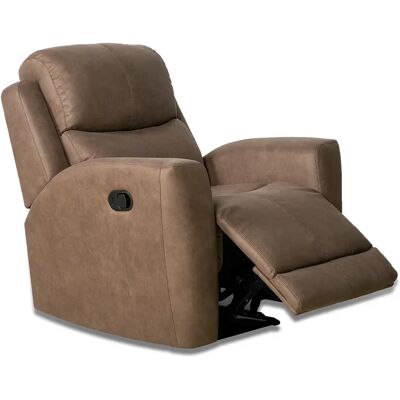 Pegane Fauteuil relax simili cuir - Anthracite - Publicité Pegane Fauteuil relax simili cuir - Anthracite - Publicité