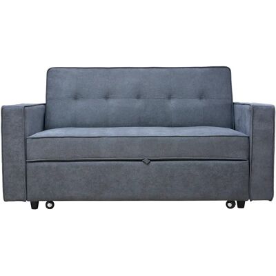 Pegane Canapé convertible 2 places - Gris - Publicité Pegane Canapé convertible 2 places - Gris - Publicité