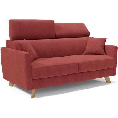 Divani.store Francy Canapé lit avec têtières réglables 200 cm (mat. 160x197) Rouge - Publicité Divani.store Francy Canapé lit avec têtières réglables 200 cm (mat. 160x197) Rouge - Publicité