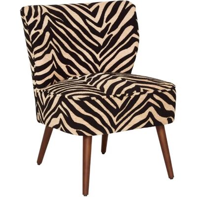Pegane Fauteuil de salon imprimé zèbre - Longueur 68,5 x Profondeur 68,5 x Hauteur 80 cm - Publicité Pegane Fauteuil de salon imprimé zèbre - Longueur 68,5 x Profondeur 68,5 x Hauteur 80 cm - Publicité