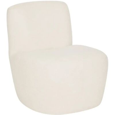Pegane Fauteuil tissu bouclette - Ivoire - Publicité Pegane Fauteuil tissu bouclette - Ivoire - Publicité