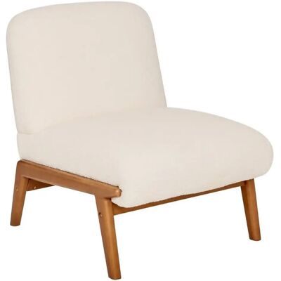Pegane Fauteuil moderne bouclette - Ivoire - Publicité Pegane Fauteuil moderne bouclette - Ivoire - Publicité