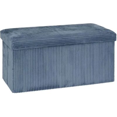 Atmosphera Banquette coffre pliable - Bleu foncé - Publicité Atmosphera Banquette coffre pliable - Bleu foncé - Publicité