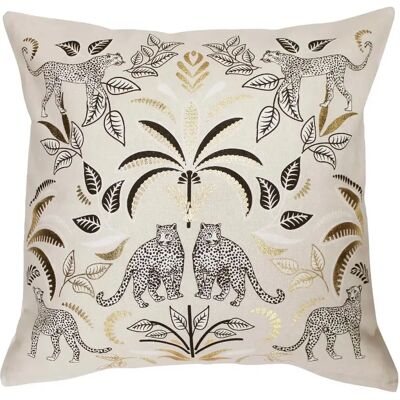 Paris Prix Housse de Coussin Imprimé Malaga 40x40cm Naturel - Publicité Paris Prix Housse de Coussin Imprimé Malaga 40x40cm Naturel - Publicité