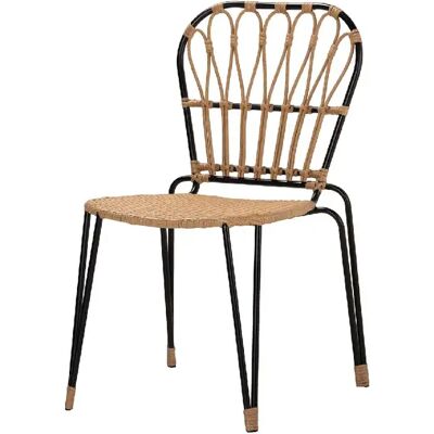 Alexandra House Living Fauteuil en rotin synthétique noir naturel 47 x 58 x 86 cm - Publicité Alexandra House Living Fauteuil en rotin synthétique noir naturel 47 x 58 x 86 cm - Publicité