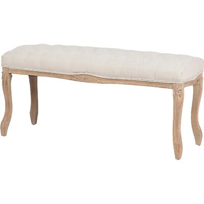 Alexandra house living pouf banc de lit capitonné - Beige - Publicité Alexandra house living pouf banc de lit capitonné - Beige - Publicité