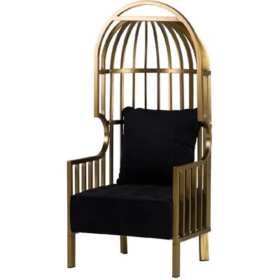 Alexandra house living Fauteuil velours - Noir - Publicité Alexandra house living Fauteuil velours - Noir - Publicité