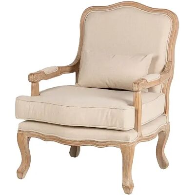 Alexandra house living Fauteuil en lin - Marron - Publicité Alexandra house living Fauteuil en lin - Marron - Publicité