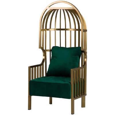 Alexandra house living Fauteuil velours - Vert - Publicité Alexandra house living Fauteuil velours - Vert - Publicité