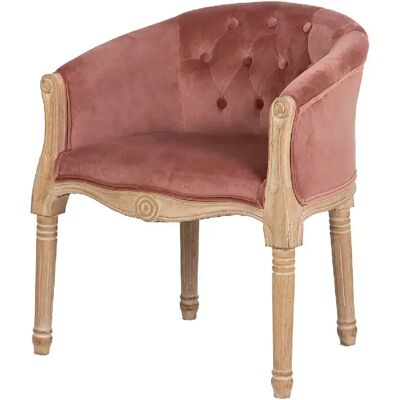 Alexandra house living Fauteuil capitonné velours - Marron - Publicité Alexandra house living Fauteuil capitonné velours - Marron - Publicité