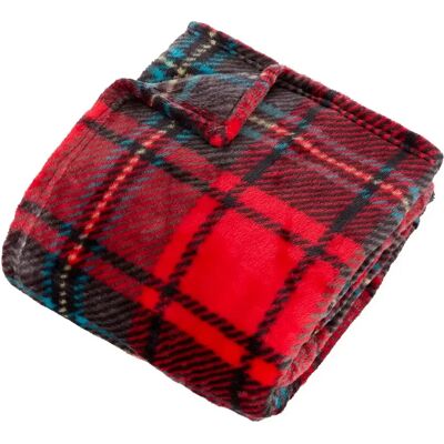 ATMOSPHERA Plaid Tartan en Flanelle Brody 130x170cm Rouge - Publicité ATMOSPHERA Plaid Tartan en Flanelle Brody 130x170cm Rouge - Publicité