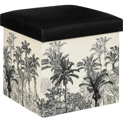 Atmosphera Pouf pliable vintage - Noir - Publicité Atmosphera Pouf pliable vintage - Noir - Publicité