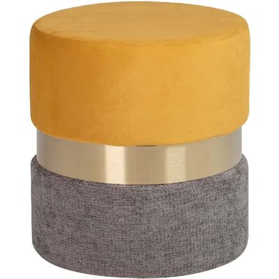 Alexandra house living Pouf en velours - Jaune - Publicité Alexandra house living Pouf en velours - Jaune - Publicité