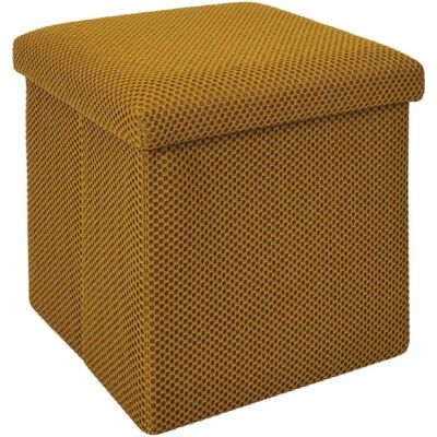 Paris prix Pouf coffre pliable tissu - Jaune - Publicité Paris prix Pouf coffre pliable tissu - Jaune - Publicité