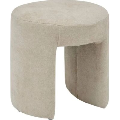 Atmosphera pouf rond en tissu - Beige - Publicité Atmosphera pouf rond en tissu - Beige - Publicité