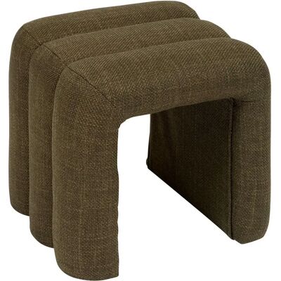 ATMOSPHERA Pouf 3 Arches en Tissu Sisco 44cm Kaki - Publicité ATMOSPHERA Pouf 3 Arches en Tissu Sisco 44cm Kaki - Publicité