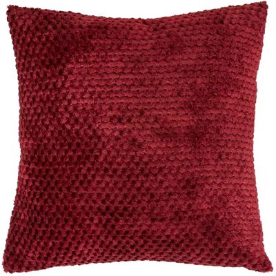 ATMOSPHERA Coussin Jacquard en Flanelle Lyno 40x40cm Rouge Grenat - Publicité ATMOSPHERA Coussin Jacquard en Flanelle Lyno 40x40cm Rouge Grenat - Publicité
