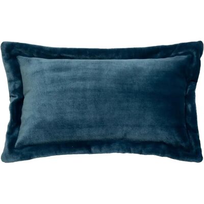 ATMOSPHERA Coussin Déco Flanelle Cuddly 38x58cm Bleu Égéen - Publicité ATMOSPHERA Coussin Déco Flanelle Cuddly 38x58cm Bleu Égéen - Publicité