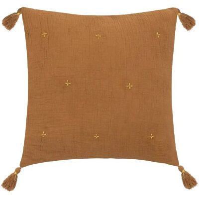 ATMOSPHERA Coussin Déco à Pompons Millo 40x40cm Cannelle - Publicité ATMOSPHERA Coussin Déco à Pompons Millo 40x40cm Cannelle - Publicité