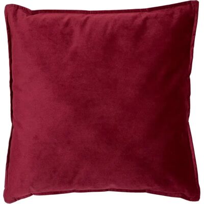 ATMOSPHERA Coussin Déco Uni Lilou 55x55cm Rouge Grenat - Publicité ATMOSPHERA Coussin Déco Uni Lilou 55x55cm Rouge Grenat - Publicité