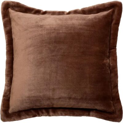 ATMOSPHERA Coussin Déco Flanelle Cuddly 53x53cm Marron - Publicité ATMOSPHERA Coussin Déco Flanelle Cuddly 53x53cm Marron - Publicité