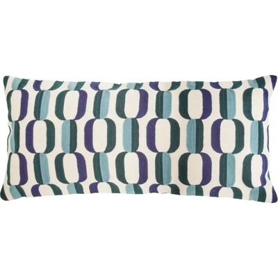 ATMOSPHERA Coussin Déco Brodé Hary 35x75cm Bleu - Publicité ATMOSPHERA Coussin Déco Brodé Hary 35x75cm Bleu - Publicité