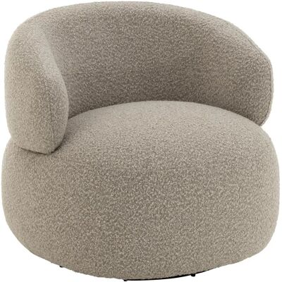 Paris Prix Fauteuil Pivotant Rond Cosy 85cm Taupe - Publicité Paris Prix Fauteuil Pivotant Rond Cosy 85cm Taupe - Publicité