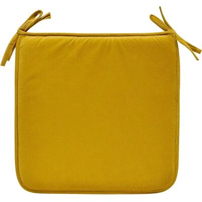 ATMOSPHERA Galette de Chaise Uni Lilou 38x38cm Ocre - Publicité ATMOSPHERA Galette de Chaise Uni Lilou 38x38cm Ocre - Publicité