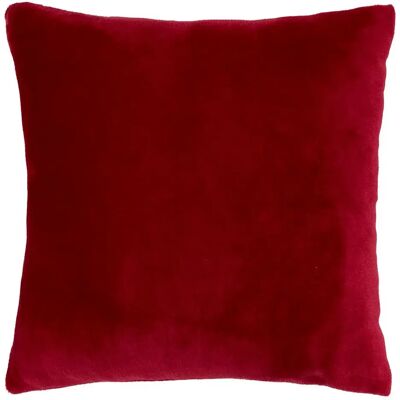 ATMOSPHERA Coussin en Flanelle Uni Ollis 38x38cm Rouge - Publicité ATMOSPHERA Coussin en Flanelle Uni Ollis 38x38cm Rouge - Publicité