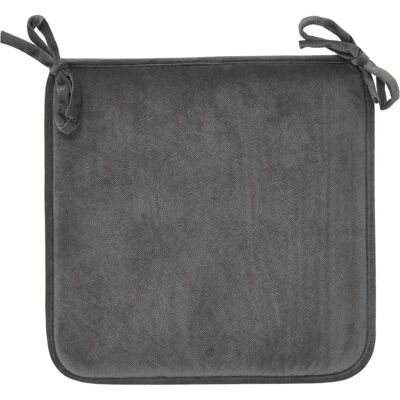 ATMOSPHERA Galette de Chaise Uni Lilou 38x38cm Gris Foncé - Publicité ATMOSPHERA Galette de Chaise Uni Lilou 38x38cm Gris Foncé - Publicité