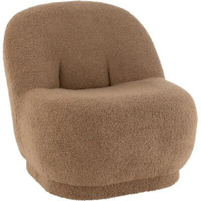 Paris prix Fauteuil design tissu bouclette - Marron - Publicité Paris prix Fauteuil design tissu bouclette - Marron - Publicité