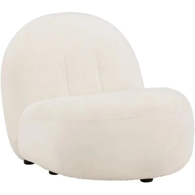 Paris Prix Fauteuil Design en Tissu Omaha 84cm Blanc - Publicité Paris Prix Fauteuil Design en Tissu Omaha 84cm Blanc - Publicité