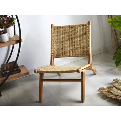 Alexandra House Living Fauteuil pistolet Teka/Rotin 55 x 80 x 75 cm - Publicité Alexandra House Living Fauteuil pistolet Teka/Rotin 55 x 80 x 75 cm - Publicité
