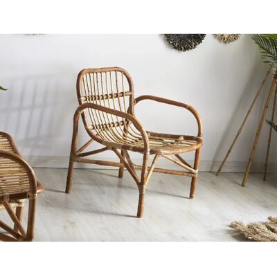 Alexandra House Living Fauteuil en rotin Cantika 65X66X76 Cms - Publicité Alexandra House Living Fauteuil en rotin Cantika 65X66X76 Cms - Publicité