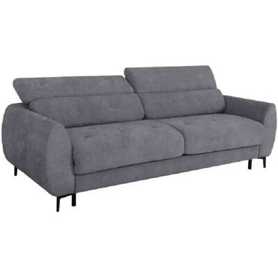 Dunlopillo SAFIA - Canapé convertible 3 places - Tissu gauffré gris - Matelas 15 cm - Publicité Dunlopillo SAFIA - Canapé convertible 3 places - Tissu gauffré gris - Matelas 15 cm - Publicité