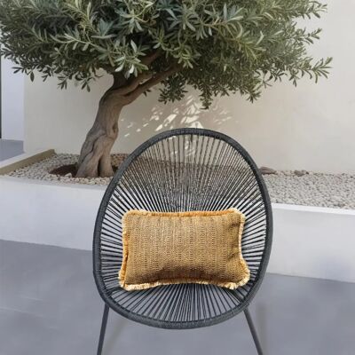 Déco Arts Housse de coussin effet raphia - Rectangle - 30x50cm - Uni - Publicité Déco Arts Housse de coussin effet raphia - Rectangle - 30x50cm - Uni - Publicité