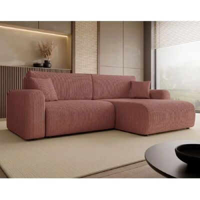 Bestmobilier Canapé d'angle convertible 4 places Naomi - Rose - Publicité Bestmobilier Canapé d'angle convertible 4 places Naomi - Rose - Publicité