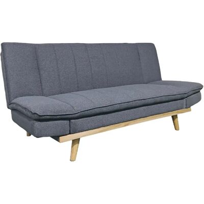 Pegane Canapé-lit XL , canapé convertible rembourré en Tissu gris - Longueur 189 x Largeur 89 x Hauteur 91 cm - Publicité Pegane Canapé-lit XL , canapé convertible rembourré en Tissu gris - Longueur 189 x Largeur 89 x Hauteur 91 cm - Publicité