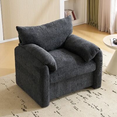 OKWISH Canapé 1 Place 96x82x84 cm - Accoudoirs - Gris - Publicité OKWISH Canapé 1 Place 96x82x84 cm - Accoudoirs - Gris - Publicité