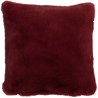 J-Line Coussin carré en polyester rouge cerise 45x45cm - Publicité J-Line Coussin carré en polyester rouge cerise 45x45cm - Publicité