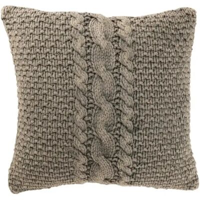 J-Line Coussin carré en coton gris 50x50x12 cm - Publicité J-Line Coussin carré en coton gris 50x50x12 cm - Publicité